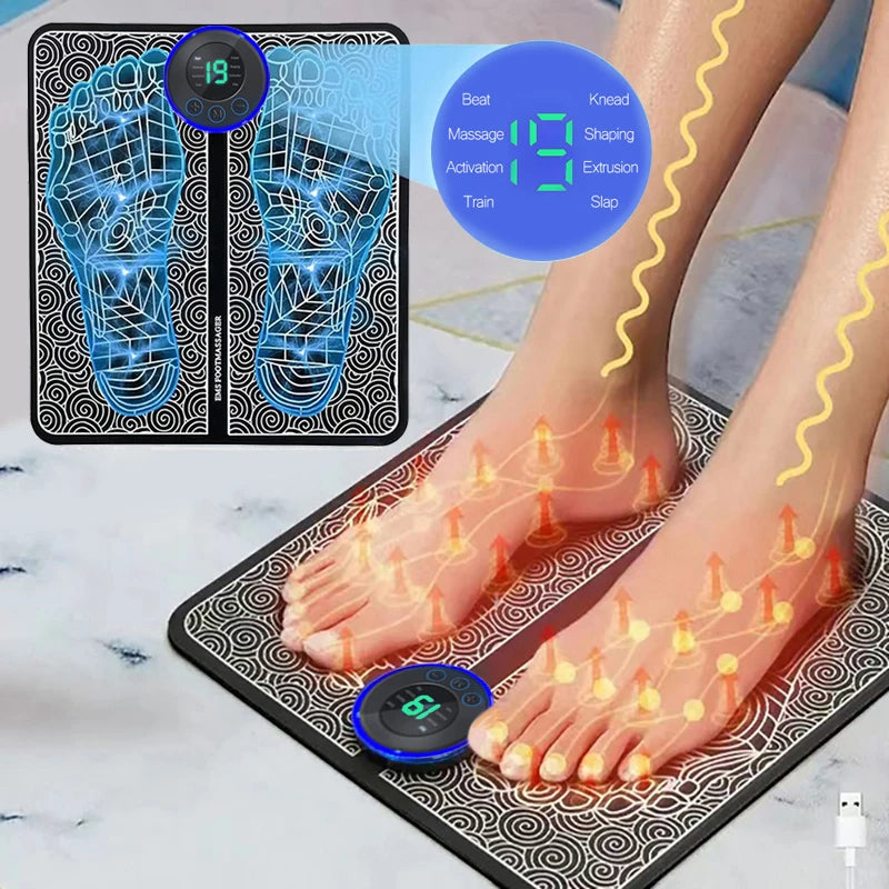 MASAJEADOR ELÉCTRICO (Terapia de corriente para mejorar la circulación y aliviar el dolor en los pies)